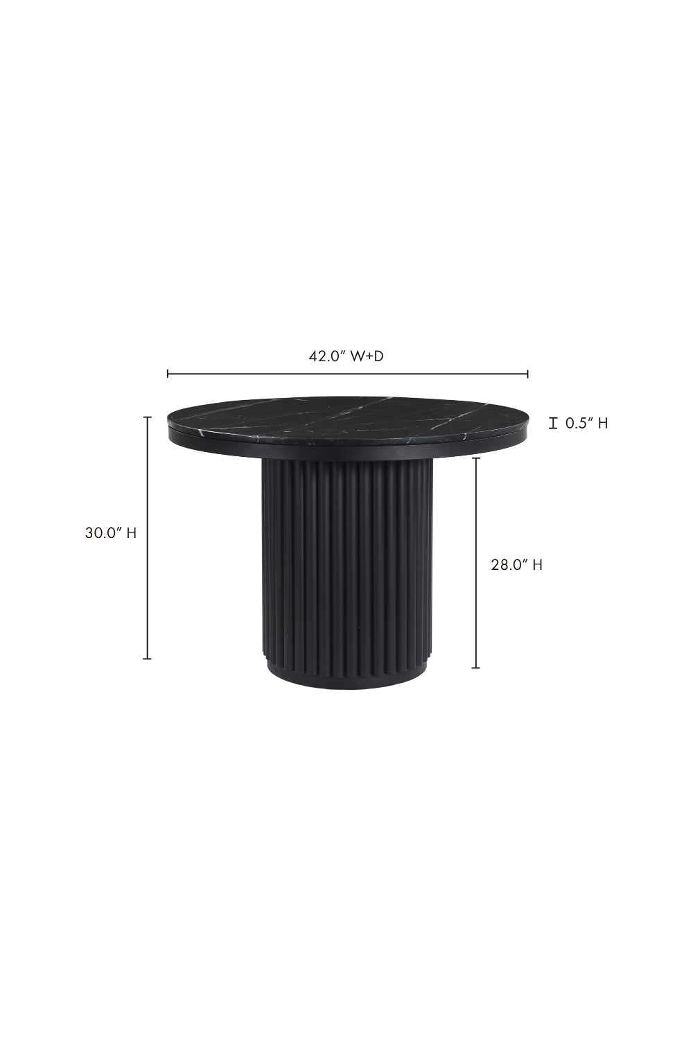 Modern European furniture - Pillar Base Marble Dining Table - www.oroa.com | Oroa.com