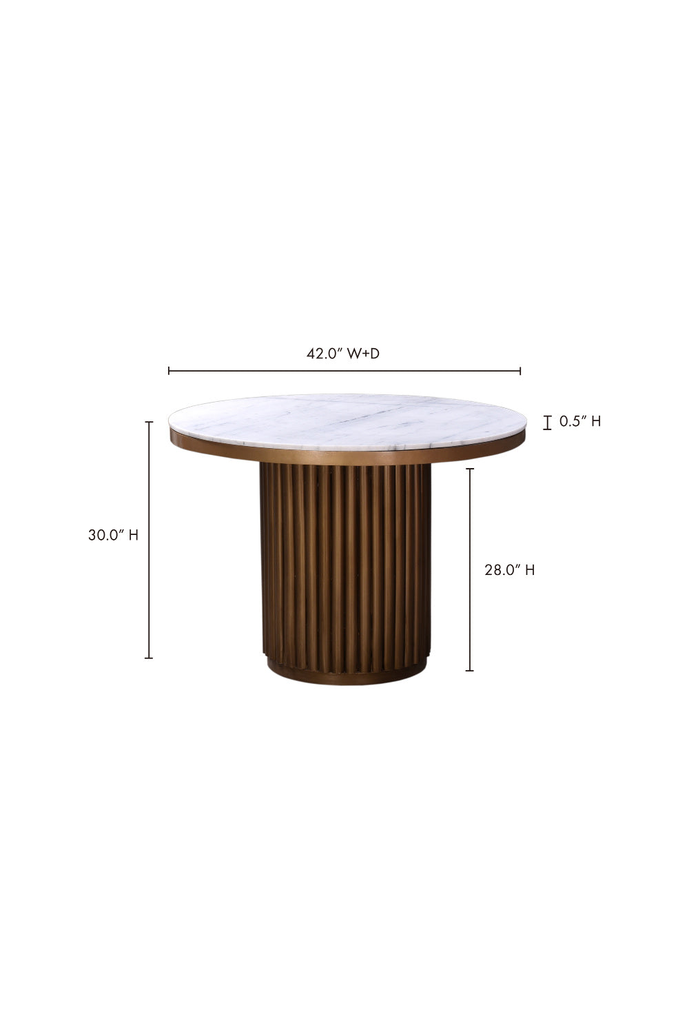 Modern European furniture - Pillar Base Marble Dining Table - www.oroa.com | Oroa.com