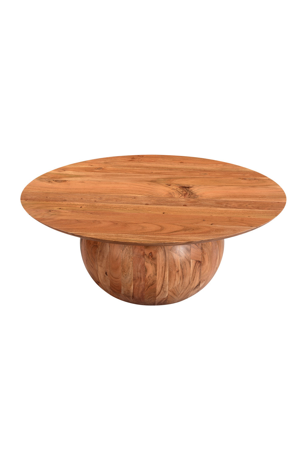 Modern European furniture - Natural Acacia Round Coffee Table - www.oroa.com
