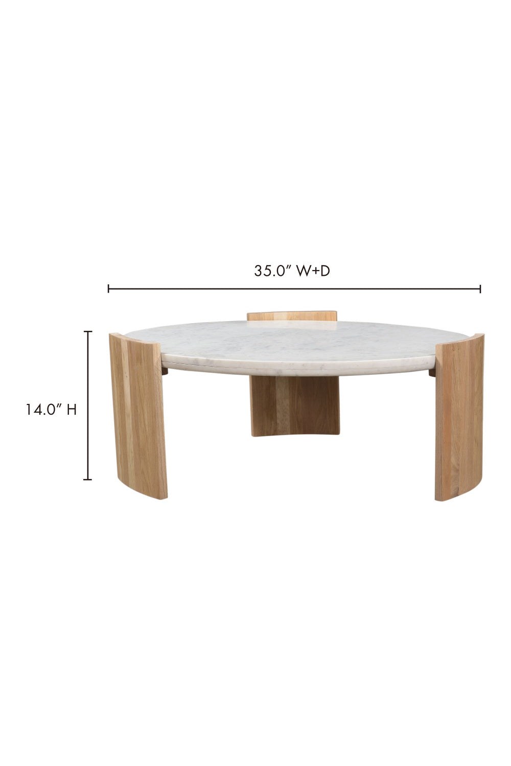 Modern European furniture - White Marble Round Coffee Table - www.oroa.com