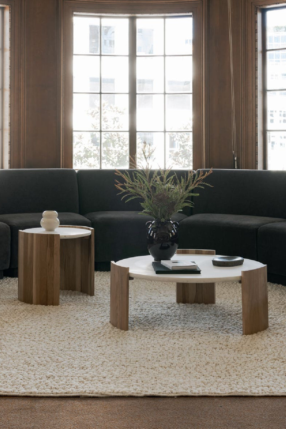 White Oak Round Side Table | Novi Living Dala | Oroa.com