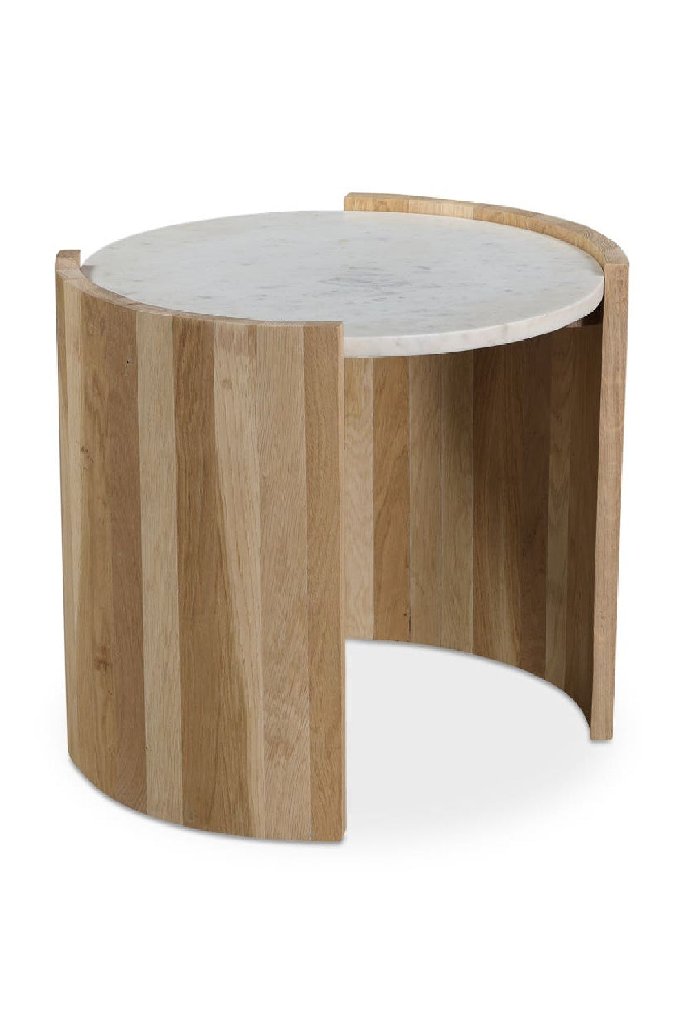 White Oak Round Side Table | Novi Living Dala | Oroa.com