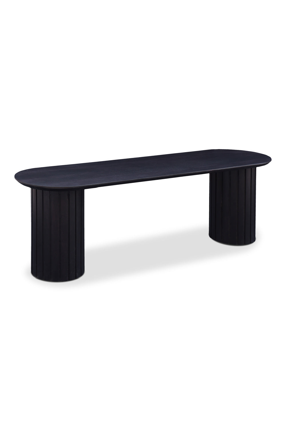Modern European furniture - Black Acacia Wood Bench - www.oroa.com
