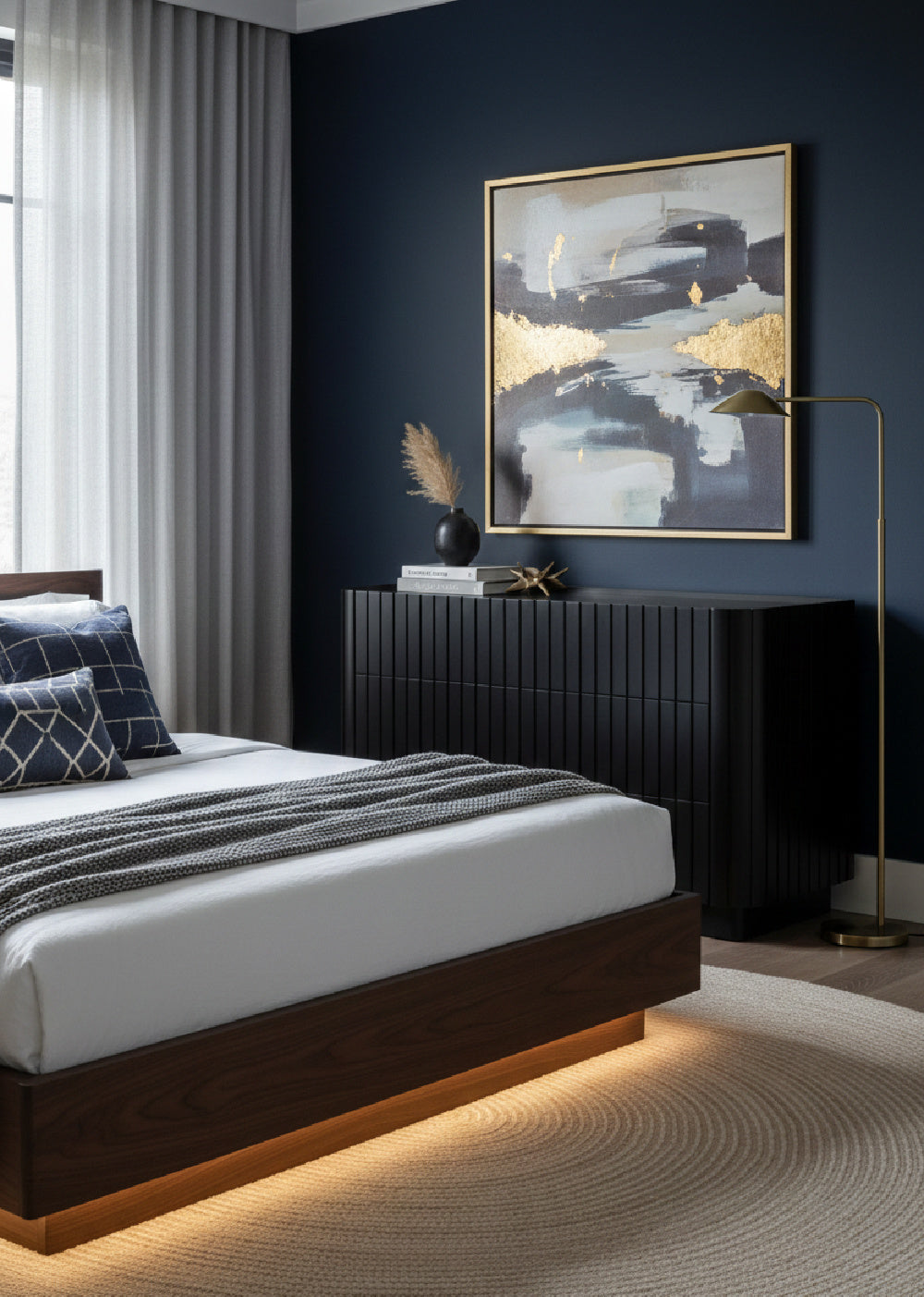 Modern European furniture - Black Acacia 6-Drawer Dresser - www.oroa.com