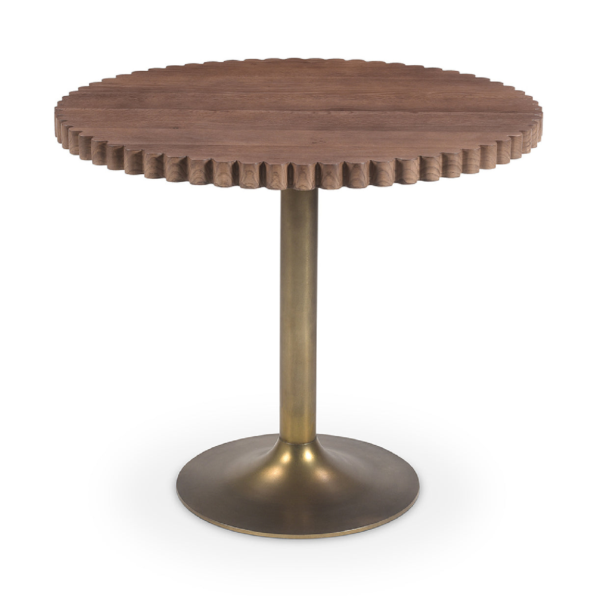 Modern European furniture - Round Scalloped Pedestal Coffee Table - www.oroa.com