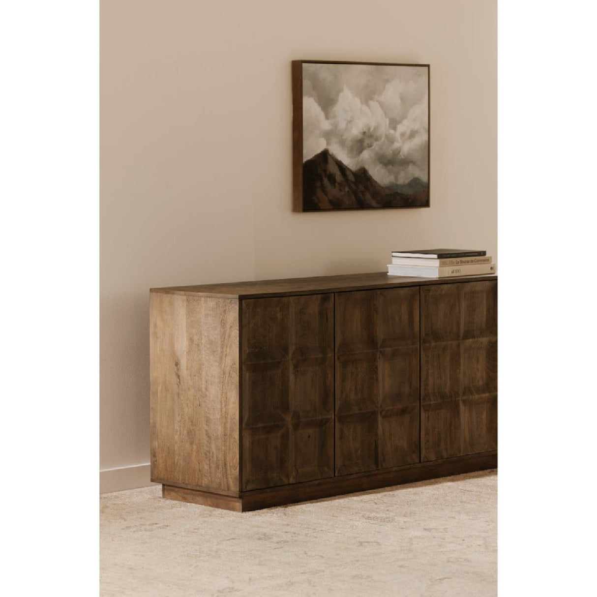 Modern European furniture - 4-Door Mango Wood Sideboard - www.oroa.com