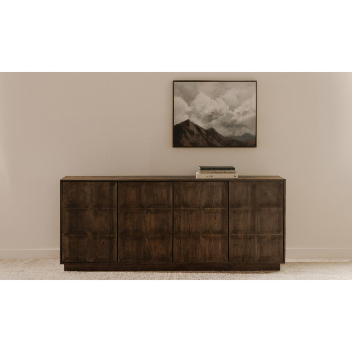 Modern European furniture - 4-Door Mango Wood Sideboard - www.oroa.com