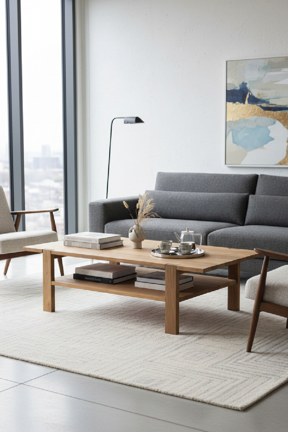 Sandblasted Mango Wood Coffee Table | Novi Living Workshop | Oroa.com