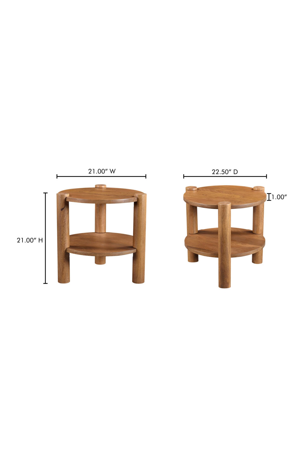 Vintage Mango Wood Accent Table | Novi Living Olsen | Oroa.com