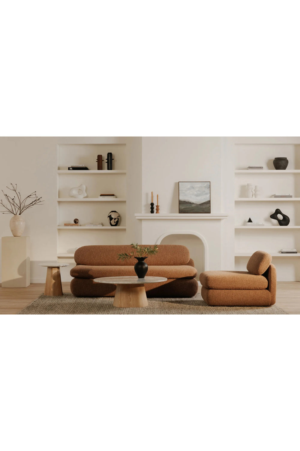 Modern European furniture - Round White Marble Coffee Table - www.oroa.com | Oroa.com