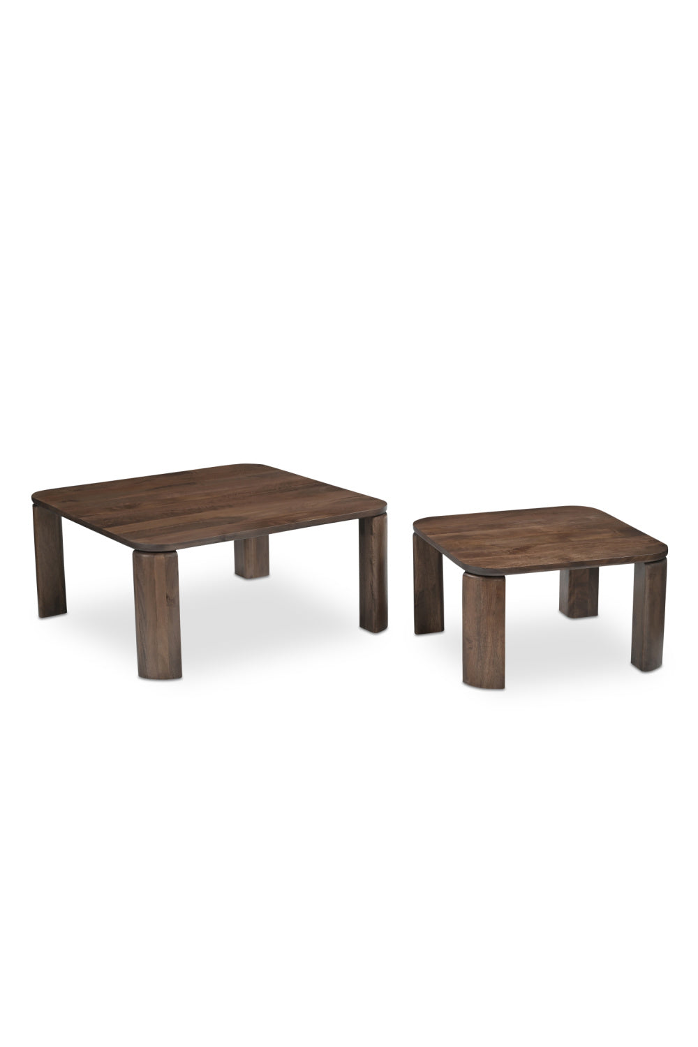 Modern European furniture - Brown Wooden Nesting Coffee Tables (2) - www.oroa.com