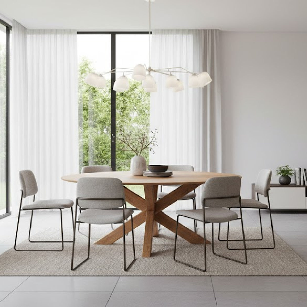 Vintage Brown Wooden Dining Table | Novi Living Wesley | Oroa.com