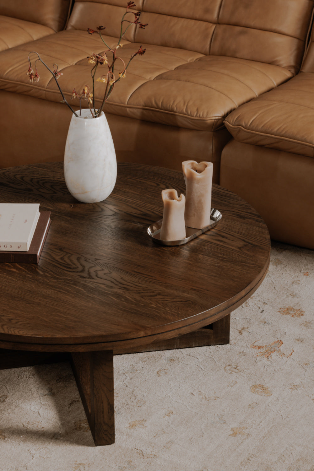 Modern European furniture - Oak Round Coffee Table - www.oroa.com