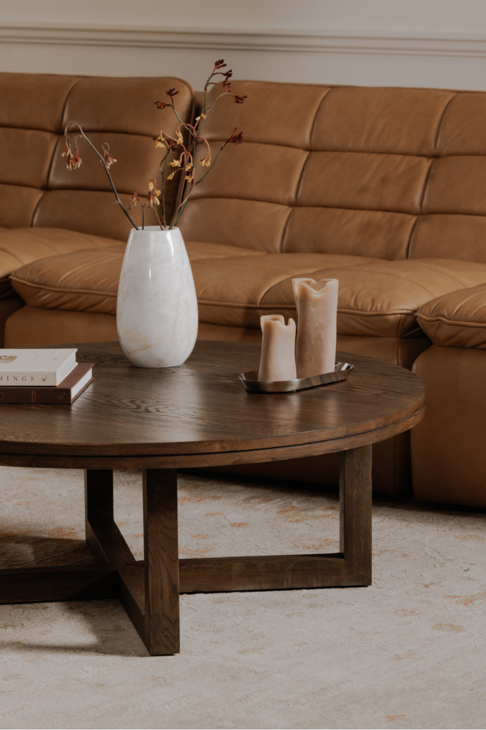 Modern European furniture - Oak Round Coffee Table - www.oroa.com