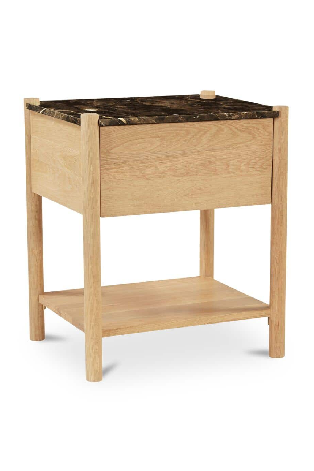 Marble Top 1-Drawer Nightstand | Novi Living Elio | Oroa.com