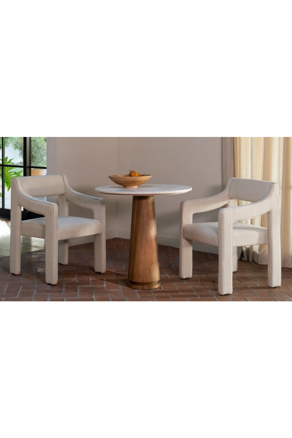Modern European furniture - Round Marble Pedestal Coffee Table - www.oroa.com | Oroa.com