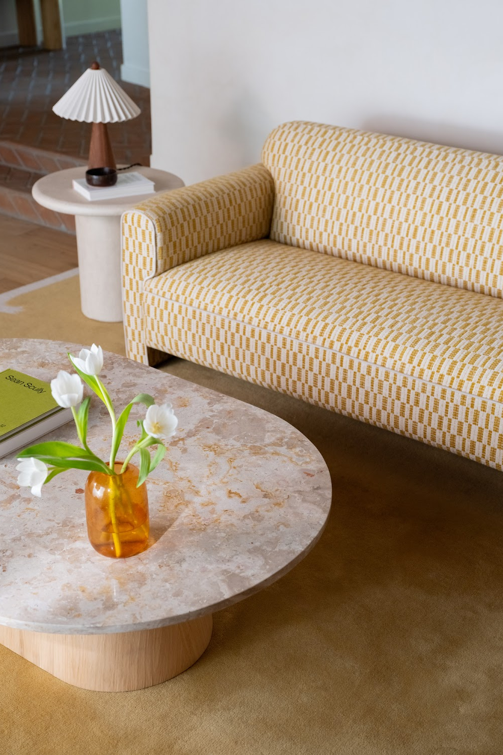 Modern European furniture - Wood Base Marble Coffee Table - www.oroa.com | Oroa.com