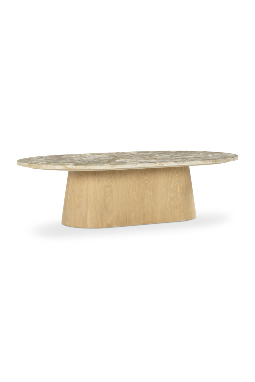 Wood Base Marble Coffee Table | Novi Living Carly | Oroa.com