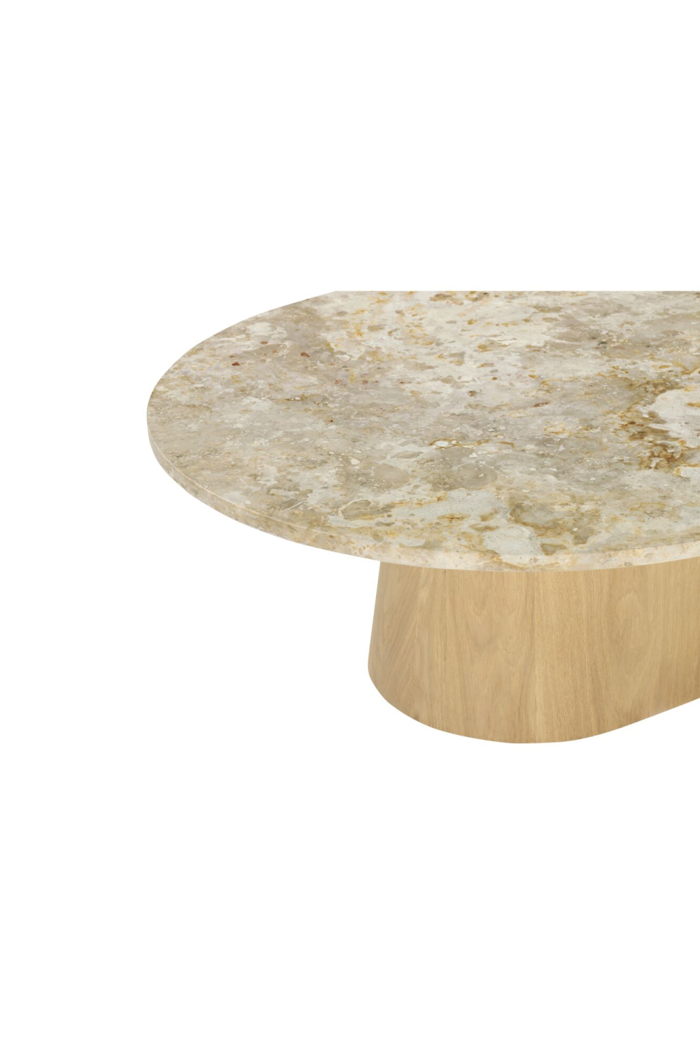 Wood Base Marble Coffee Table | Novi Living Carly | Oroa.com