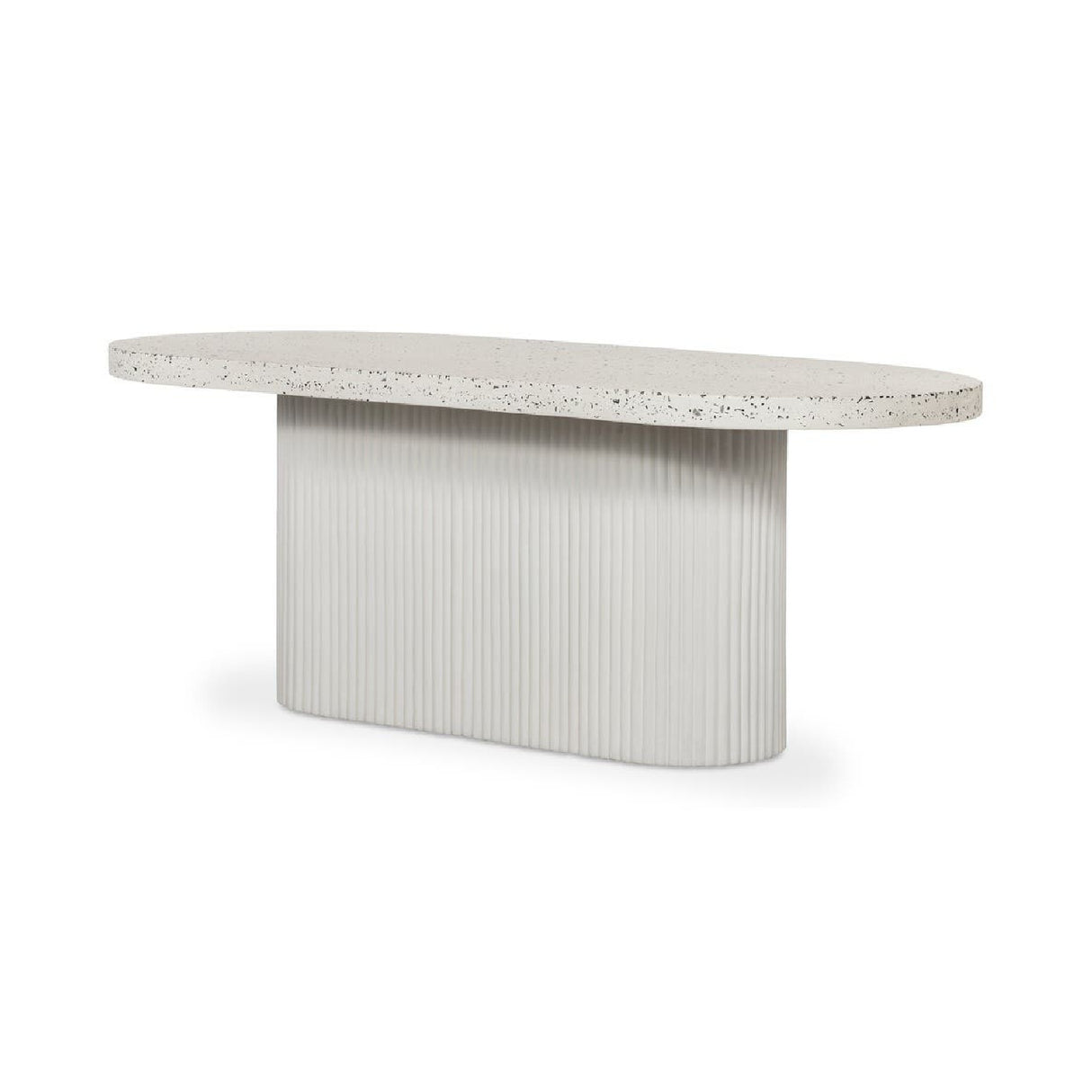 Modern European furniture - White Terrazzo Outdoor Dining Table - www.oroa.com | Oroa.com