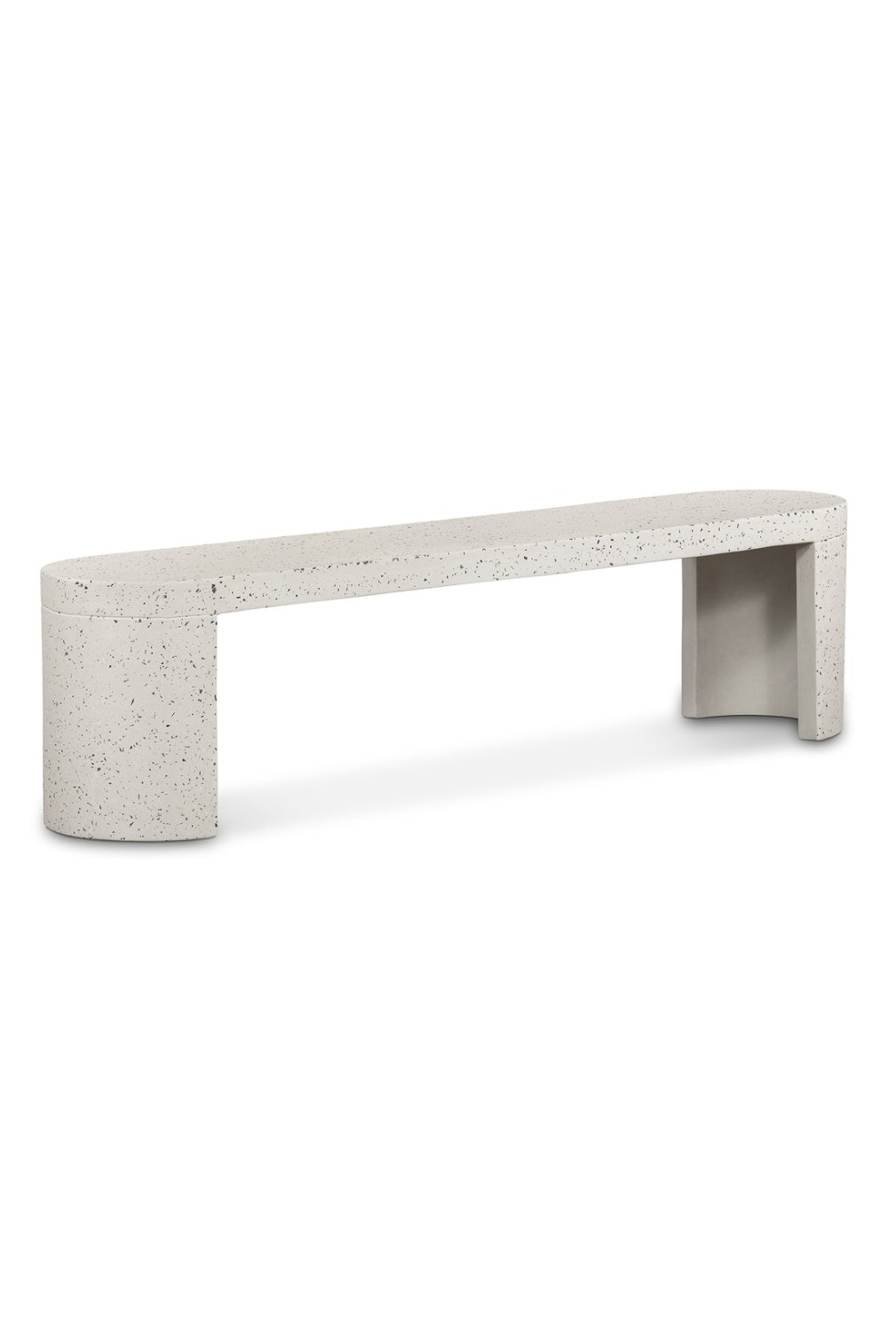 Modern European furniture - White Terrazzo Outdoor Bench - www.oroa.com