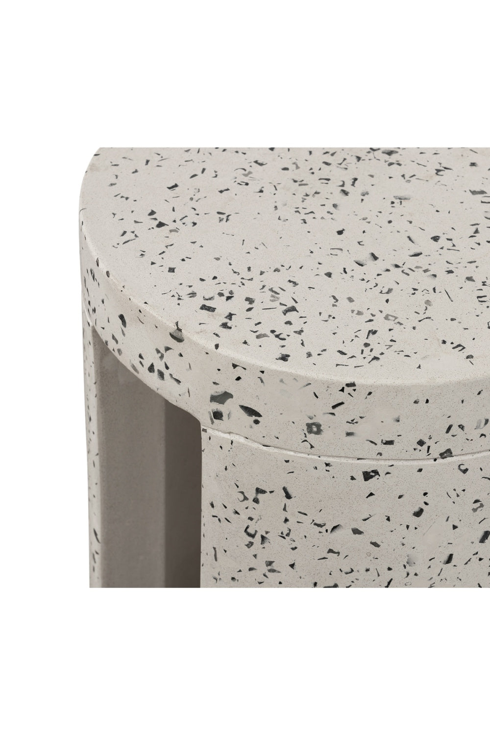 Modern European furniture - White Terrazzo Outdoor Stool - www.oroa.com