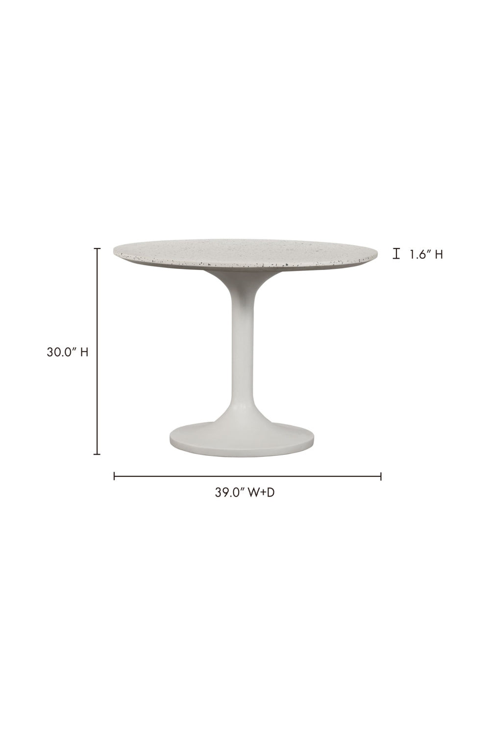 Modern European furniture - White Terrazzo Outdoor Coffee Table - www.oroa.com | Oroa.com