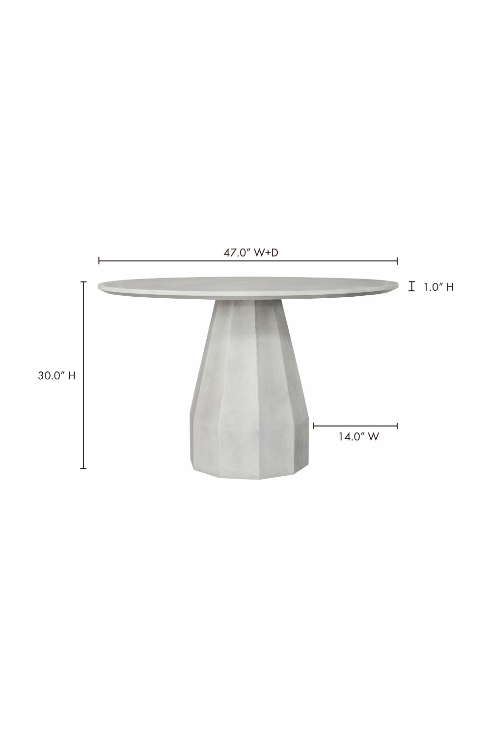 Modern European furniture - Concrete Indoor/Outdoor Dining Table - www.oroa.com | Oroa.com