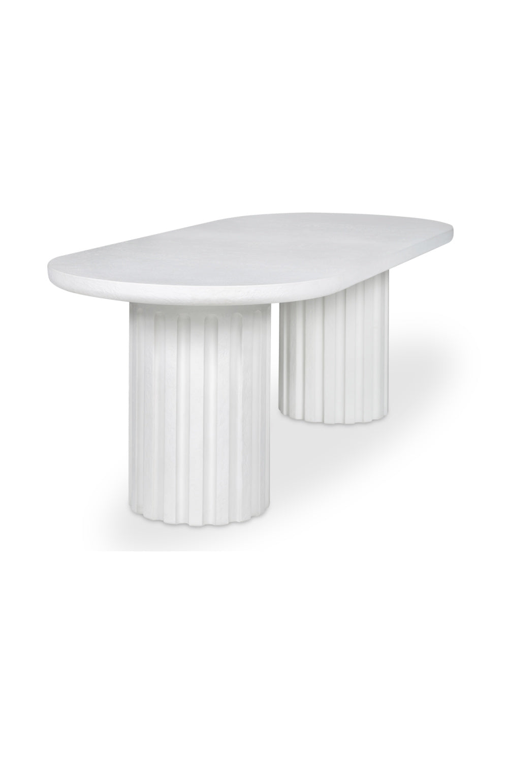 Modern European furniture - White Oval Outdoor Dining Table - www.oroa.com | Oroa.com
