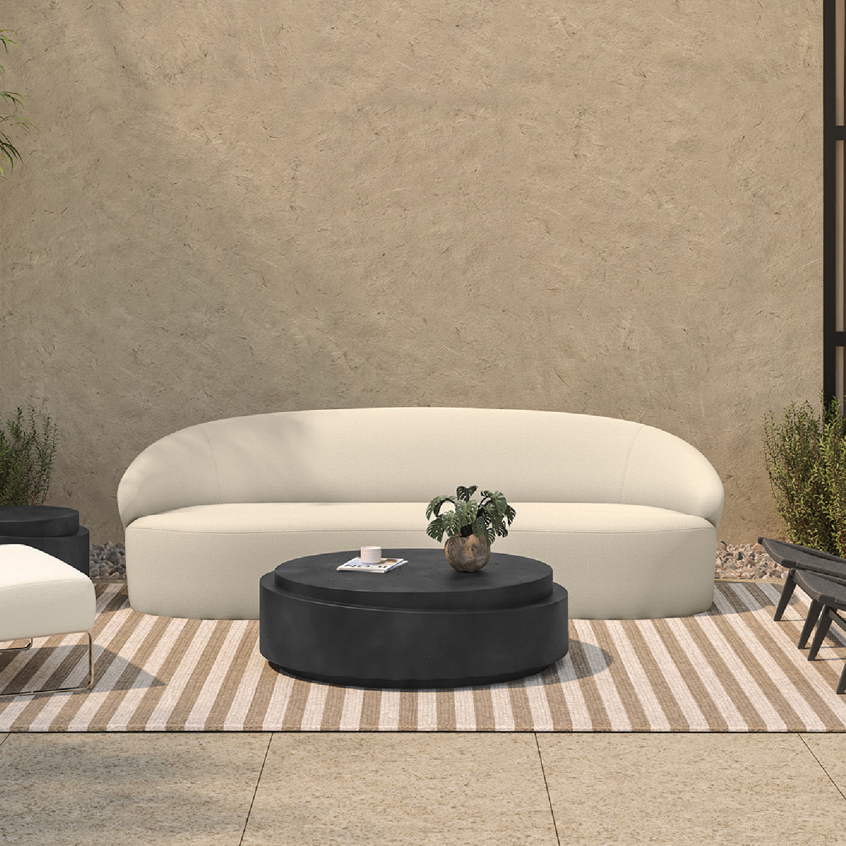 Modern European furniture - Concrete Mix Indoor/Outdoor Coffee Table - www.oroa.com | Oroa.com