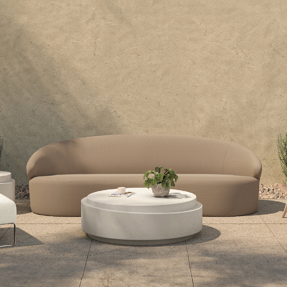 Modern European furniture - Concrete Mix Indoor/Outdoor Coffee Table - www.oroa.com | Oroa.com
