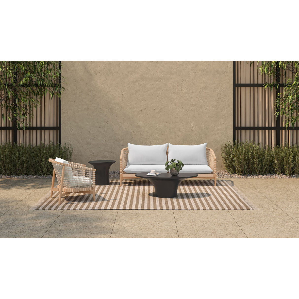 Modern European furniture - Black Concrete Outdoor Coffee Table - www.oroa.com | Oroa.com