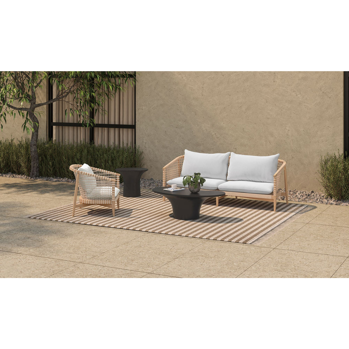 Modern European furniture - Black Concrete Outdoor Coffee Table - www.oroa.com | Oroa.com
