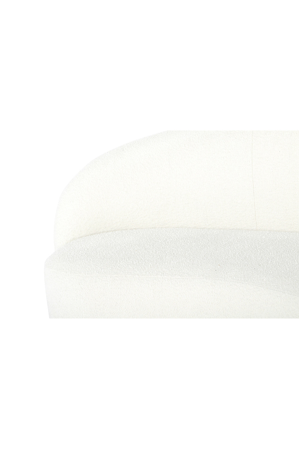 Modern European furniture - Curved Cream Boucle Sofa - www.oroa.com