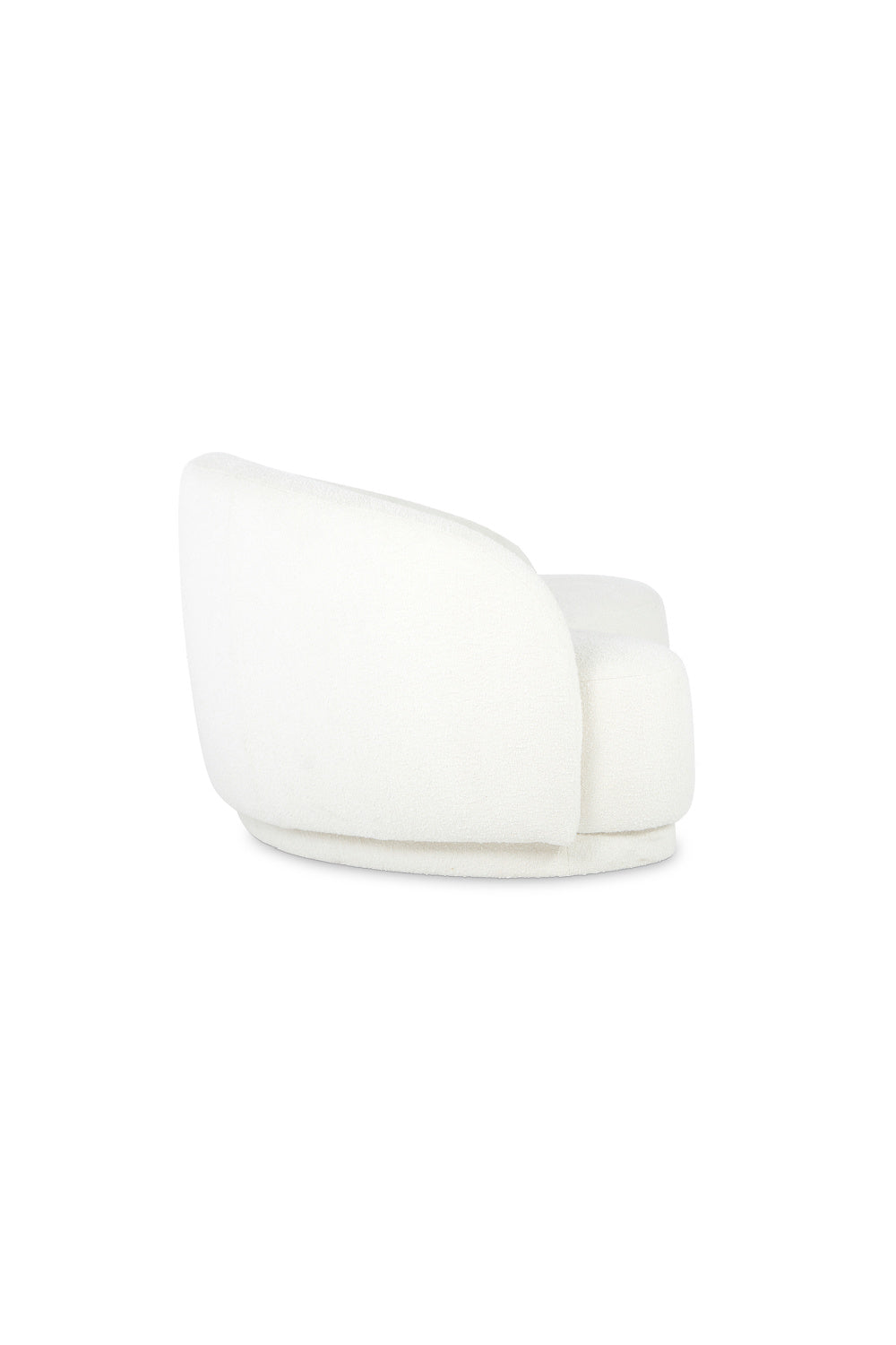 Modern European furniture - Curved Cream Boucle Sofa - www.oroa.com