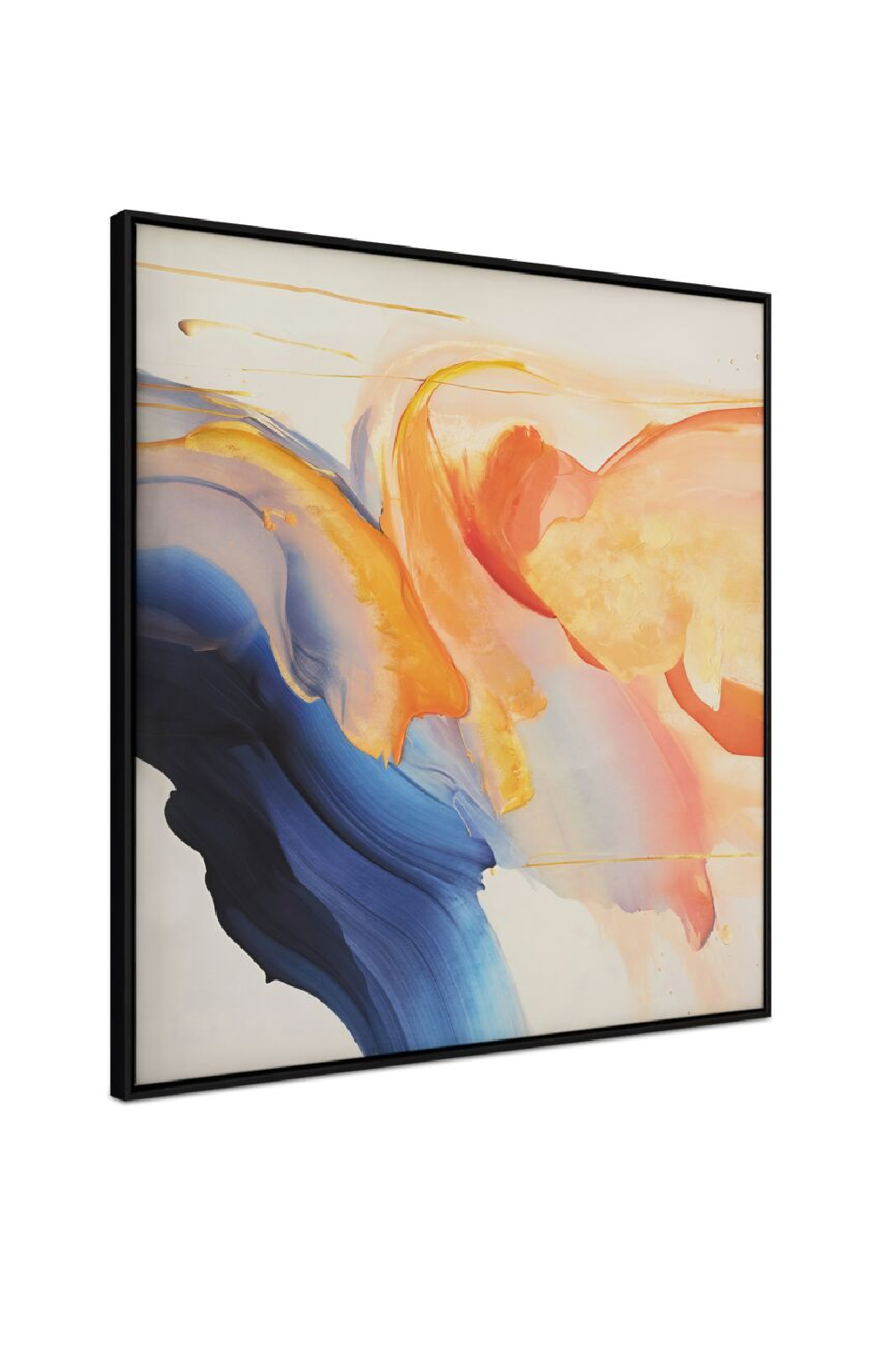 Modern European furniture - Multicolored Framed Abstract Painting - www.oroa.com | Oroa.com