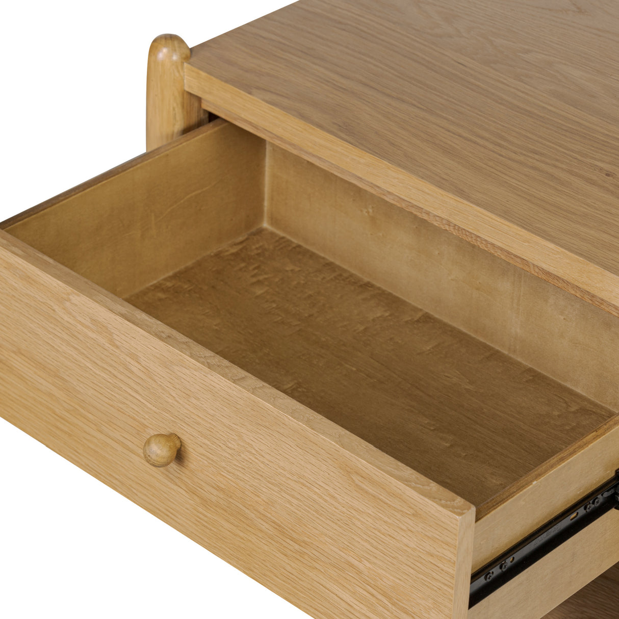 Modern European furniture - Oak Veneer 1-Drawer Nightstand - www.oroa.com