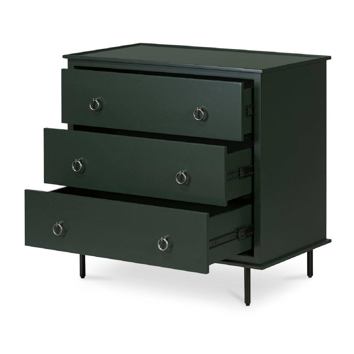 Modern European furniture - Green 3-Drawer Nightstand - www.oroa.com
