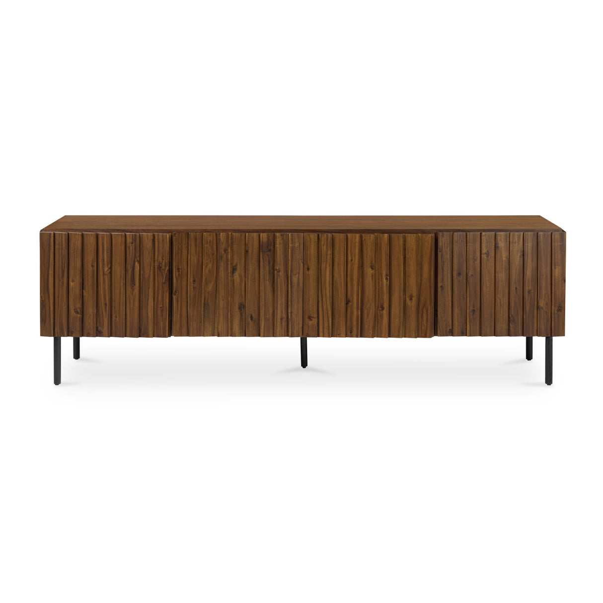 Modern European furniture - Solid Acacia 4-Door Media Cabinet - www.oroa.com | Oroa.com