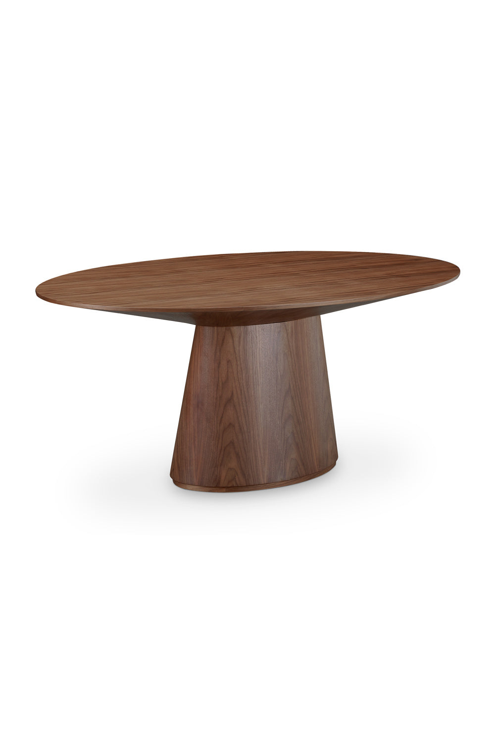 Modern European furniture - Walnut Veneer Oval Dining Table - www.oroa.com