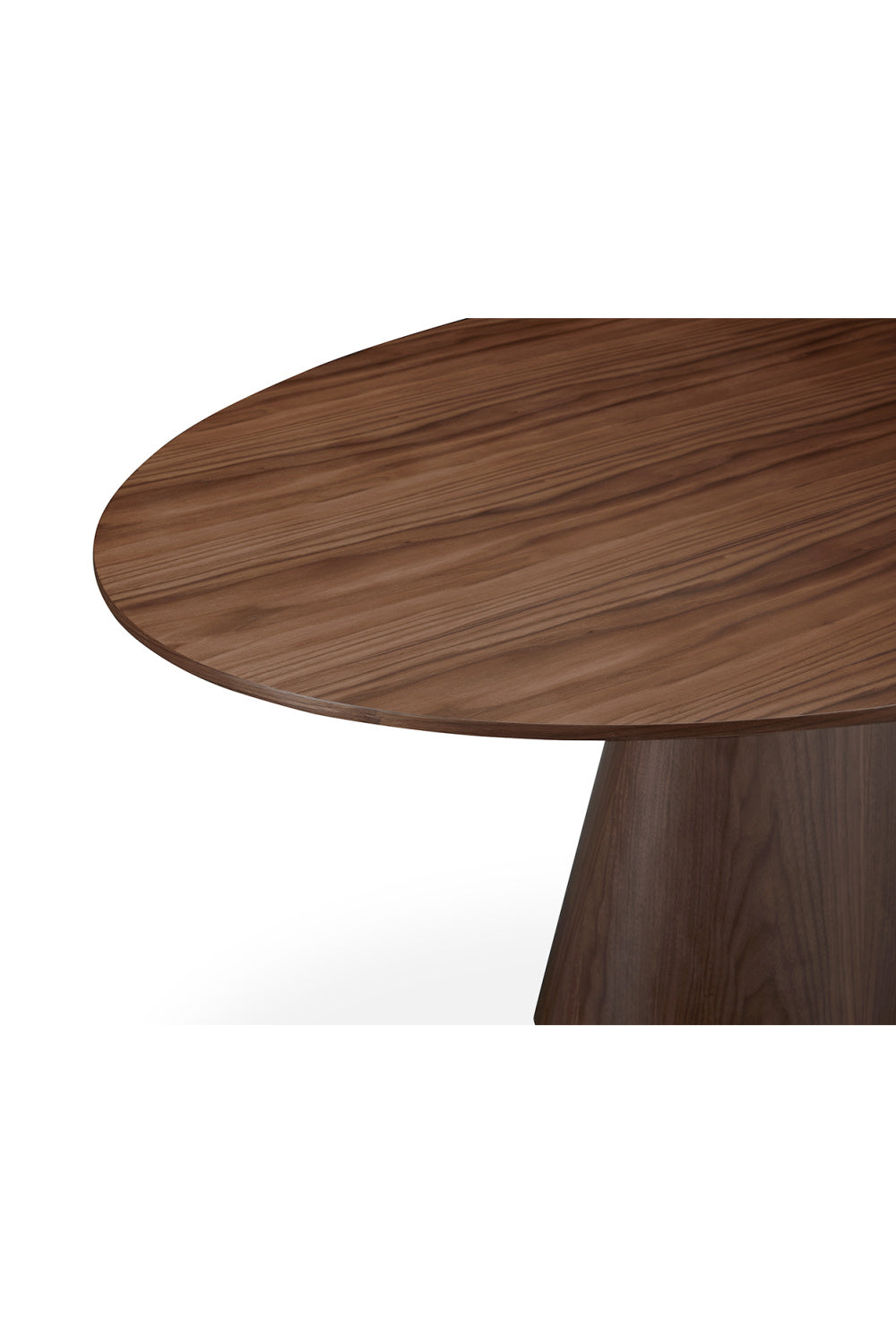Modern European furniture - Walnut Veneer Oval Dining Table - www.oroa.com