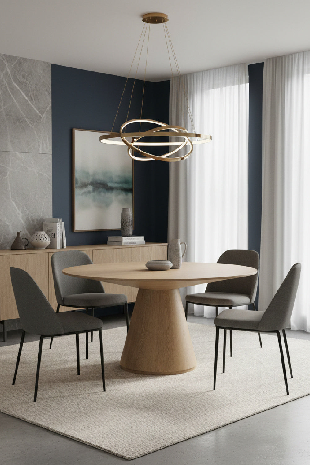 Modern European furniture - Round Wooden Dining Table - www.oroa.com | Oroa.com