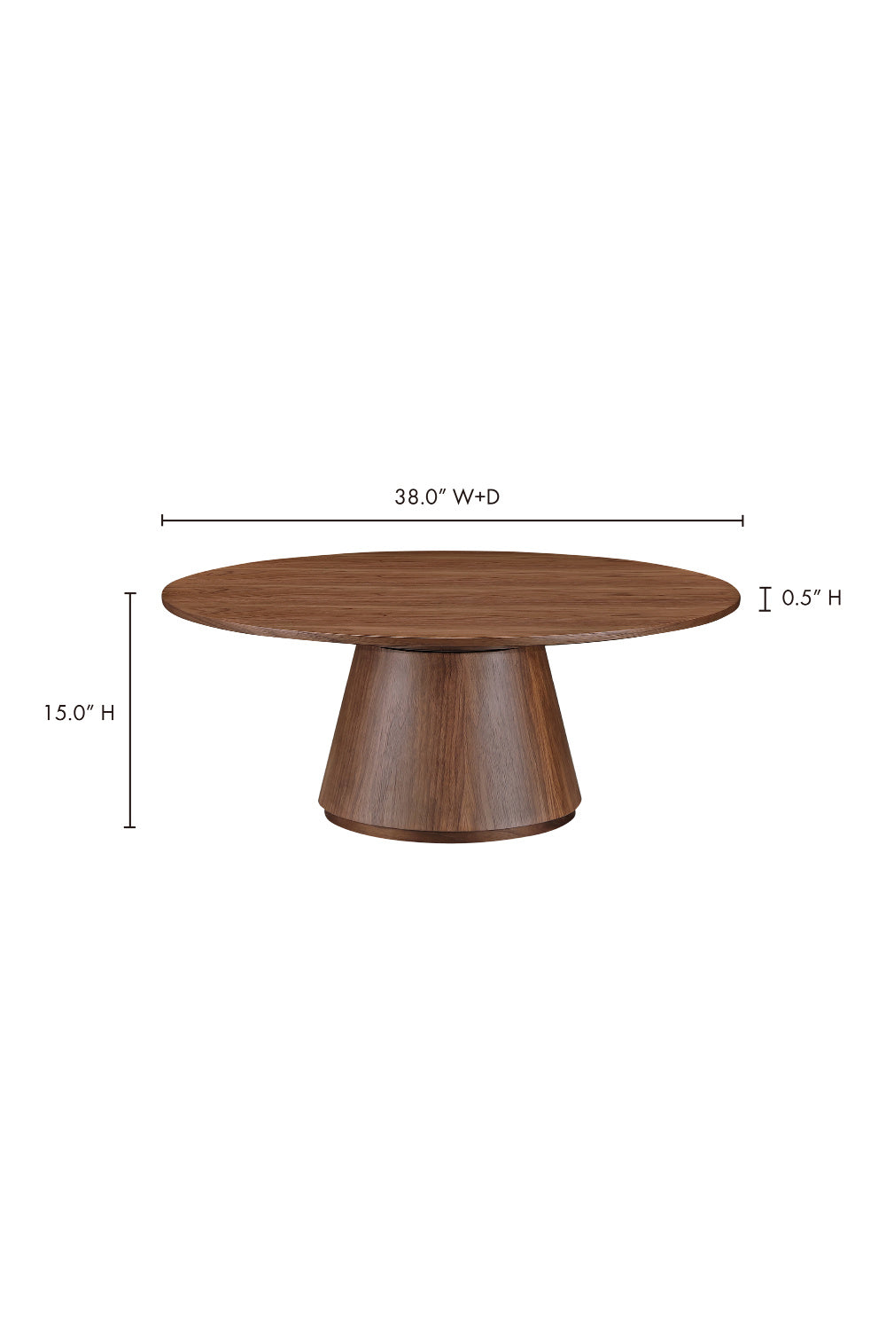 Modern European furniture - Round Oak Veneer Coffee Table - www.oroa.com | Oroa.com