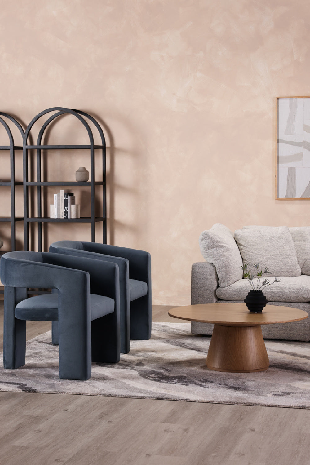 Modern European furniture - Round Oak Veneer Coffee Table - www.oroa.com | Oroa.com