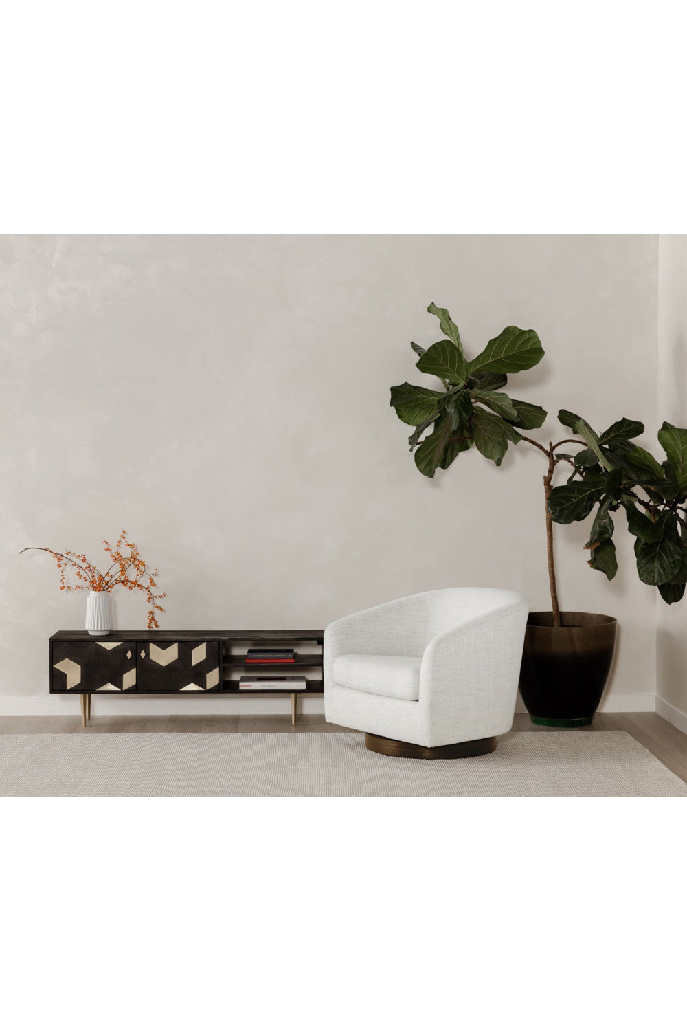 Modern European furniture - Curved Swivel Accent Chair - www.oroa.com | Oroa.com