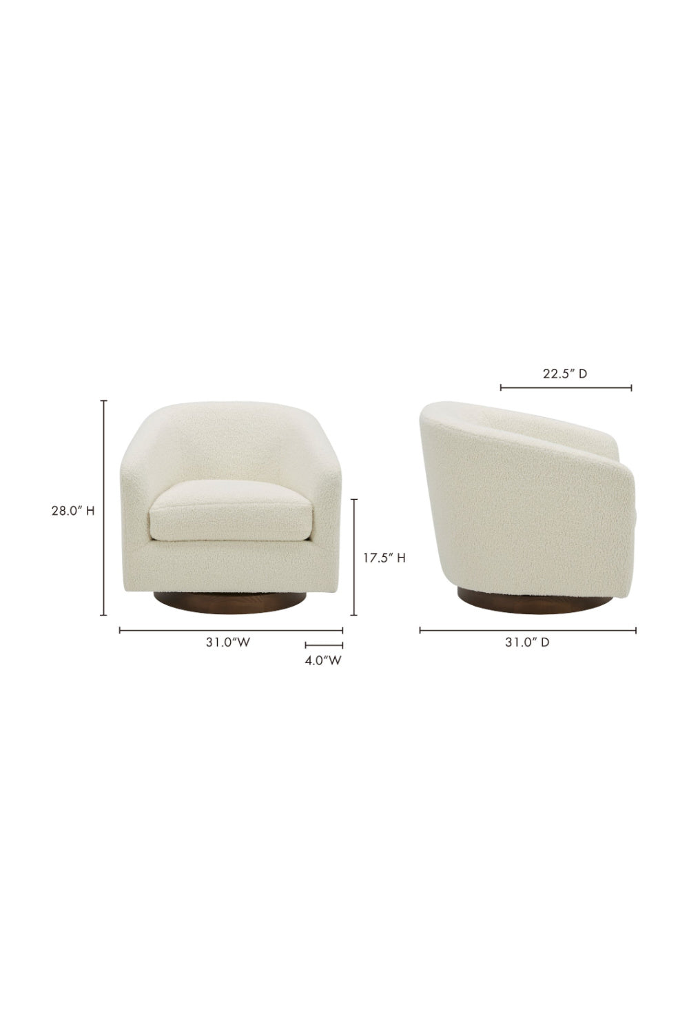 Modern European furniture - Curved Swivel Accent Chair - www.oroa.com | Oroa.com