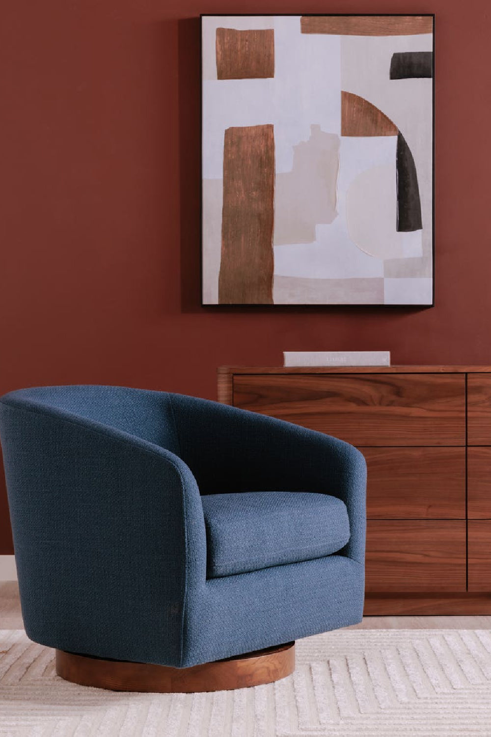Modern European furniture - Curved Swivel Accent Chair - www.oroa.com | Oroa.com
