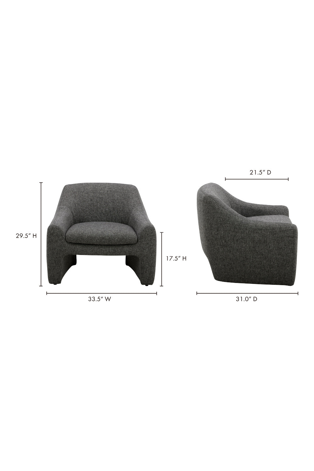 Modern European furniture - Sloped-Arm Lounge Chair - www.oroa.com | Oroa.com
