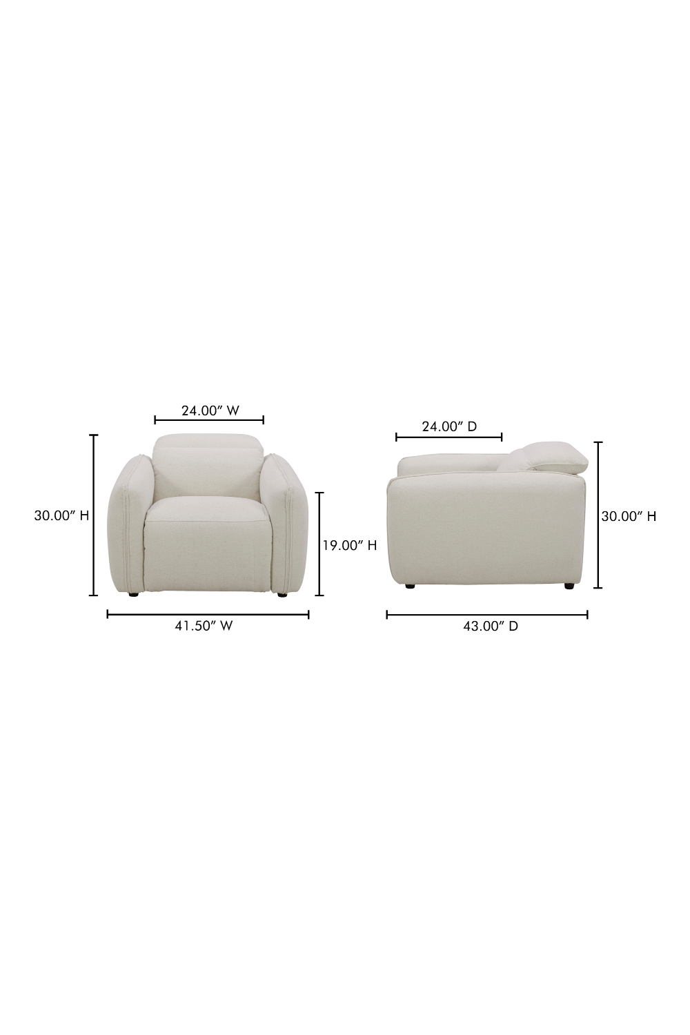 Modern European furniture - Power Recliner Lounge Chair - www.oroa.com | Oroa.com