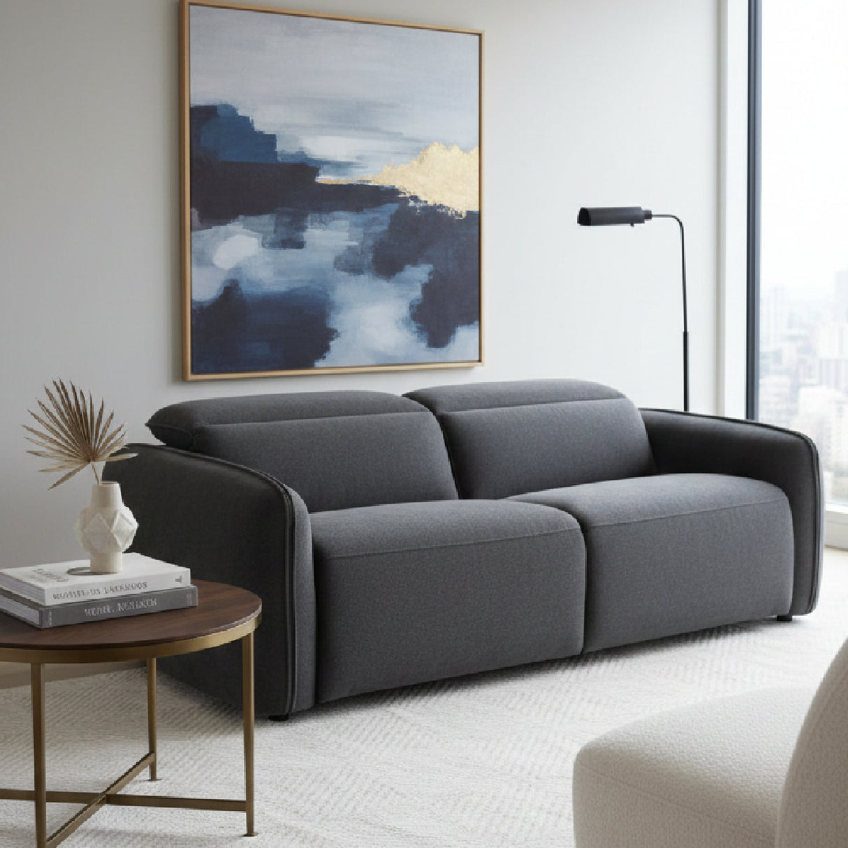 Gray Power Recliner Sofa | Oroa.com